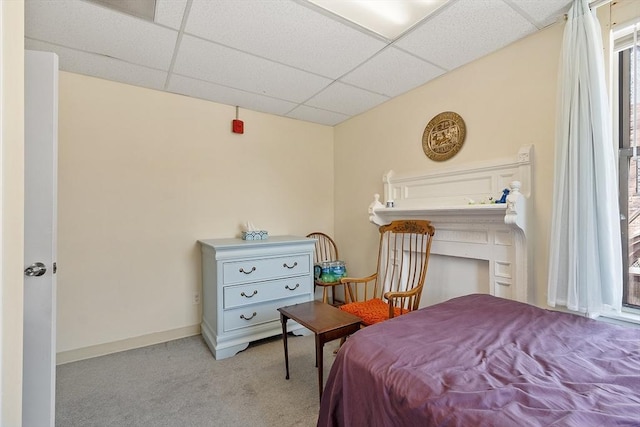 104 Pleasant St, Worcester, MA 01609 - bedroom featuring a paneled ceiling and light carpet