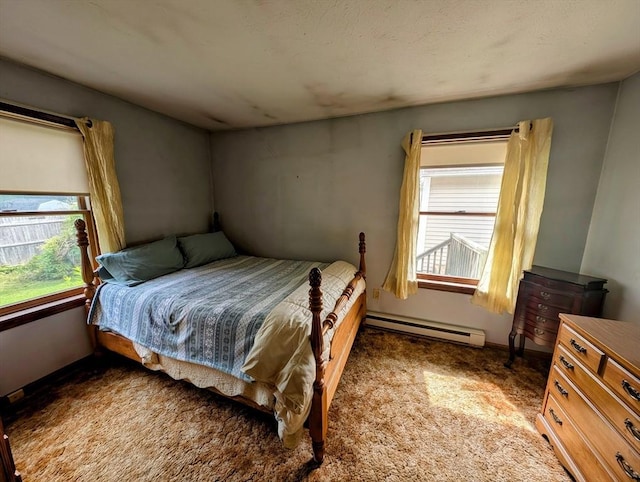 74 Ellis Rd, Southbridge, MA 01550 - bedroom with a baseboard radiator and carpet flooring
