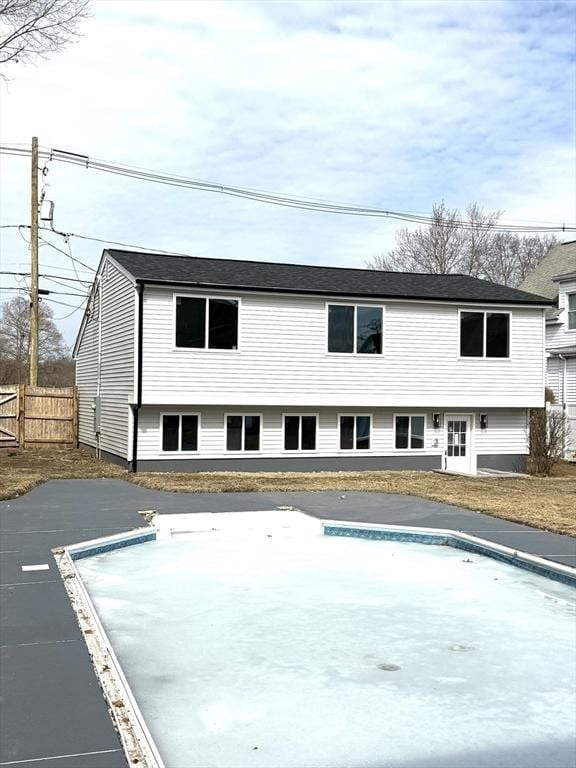 view of pool with fence