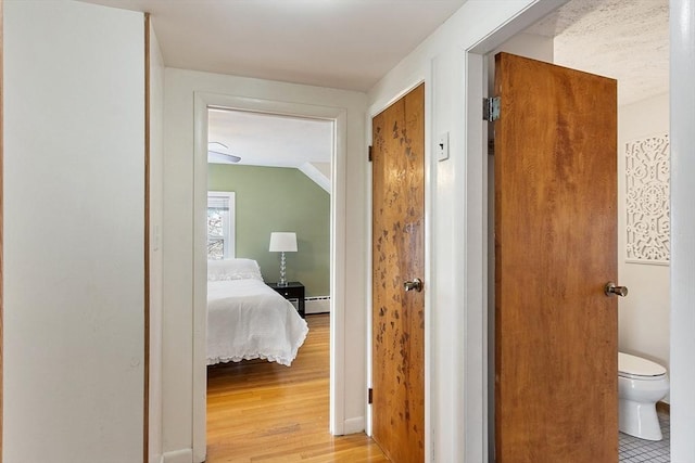 hall featuring light hardwood / wood-style floors