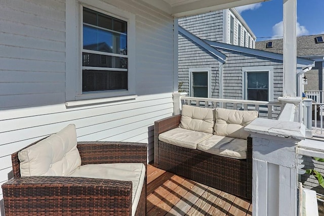 deck with outdoor lounge area