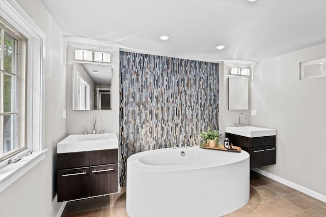 bathroom featuring vanity and tile patterned floors