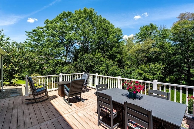 198 Edge Hill Rd, Sharon, MA 02067 - wooden terrace featuring outdoor dining area