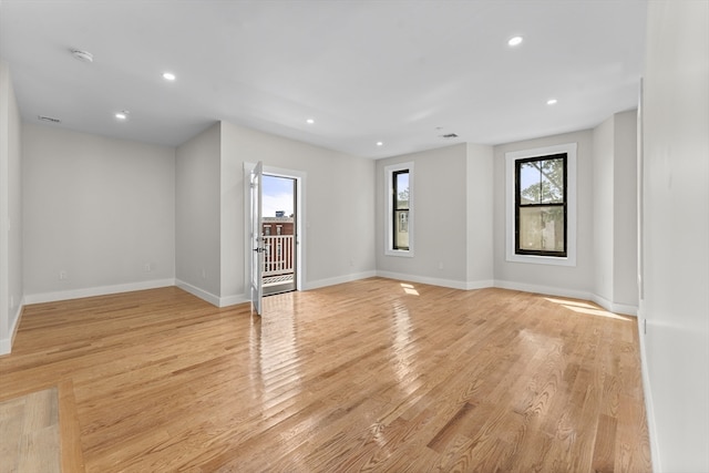 interior space with a wealth of natural light and light wood-type flooring