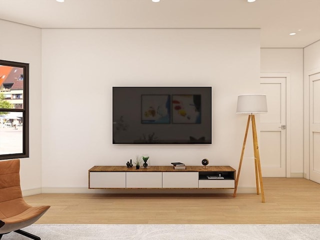 60 Stanley St Unit 102, Boston, MA 02125 - detailed view of wood finished floors, recessed lighting, and baseboards