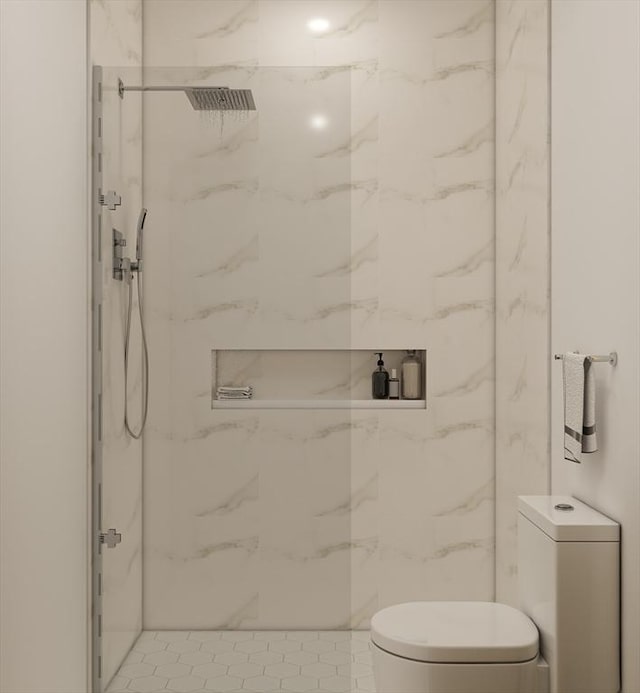 60 Stanley St Unit 102, Boston, MA 02125 - full bath with toilet and a marble finish shower