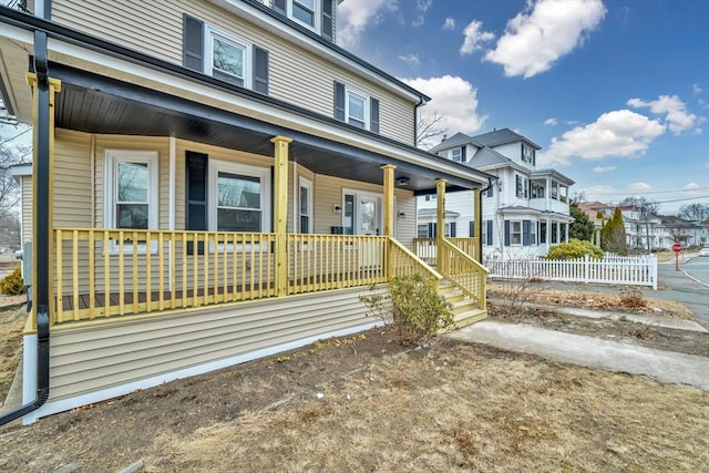 view of front of house with covered porch