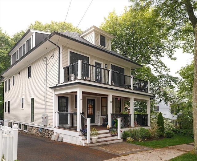 16 Plymouth St Unit 16, Arlington, MA 02476 - traditional style home with a balcony and covered porch