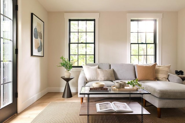 16 Plymouth St Unit 16, Arlington, MA 02476 - living room with light wood-style floors and baseboards