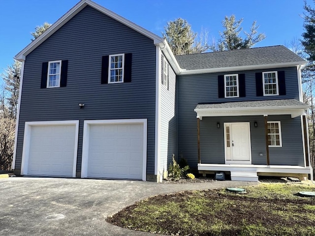 view of property with a garage