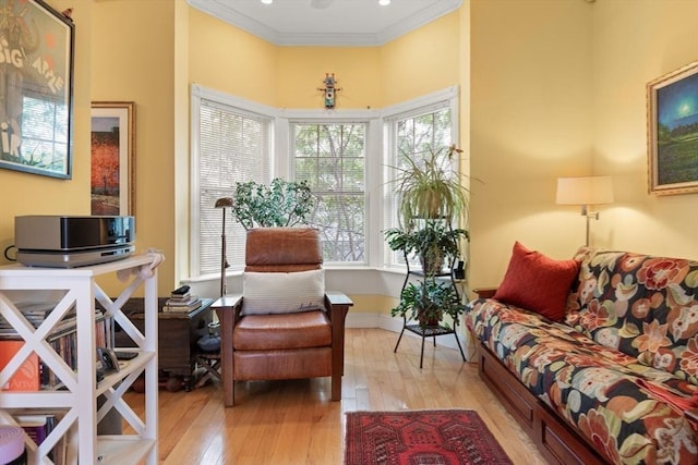 50 Telpgraph St, Boston, MA 02127 - living area featuring healthy amount of natural light, hardwood / wood-style flooring, and crown molding
