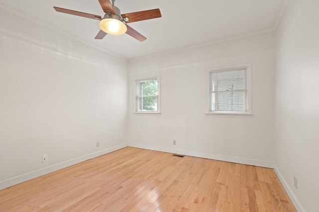 50 Telpgraph St, Boston, MA 02127 - empty room with crown molding, light wood-style floors, and a ceiling fan
