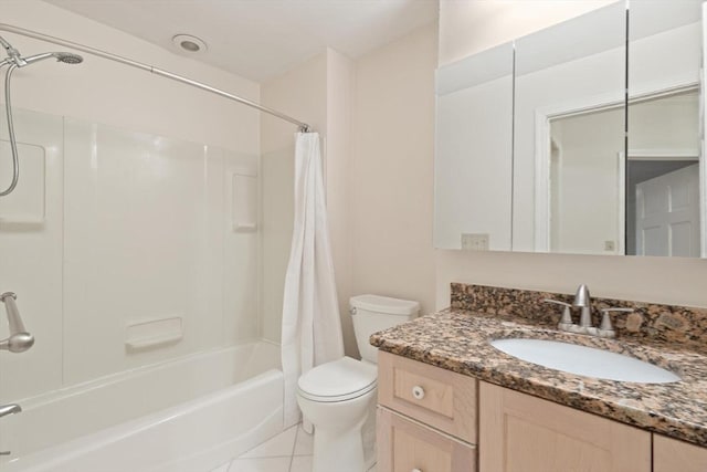 50 Telpgraph St, Boston, MA 02127 - bathroom with shower / bath combo with shower curtain, vanity, and tile patterned flooring