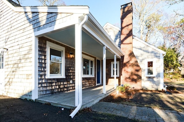 exterior space with covered porch