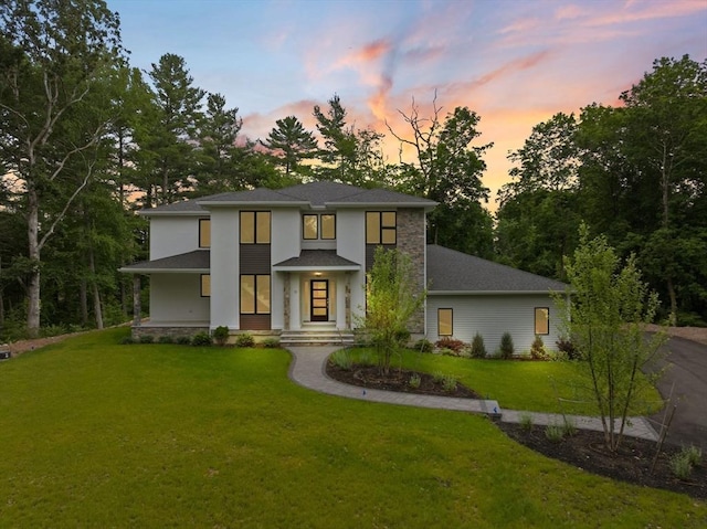 11 Olde Stable Ln, Easton, MA 02356 - view of front facade with a lawn and roof with shingles