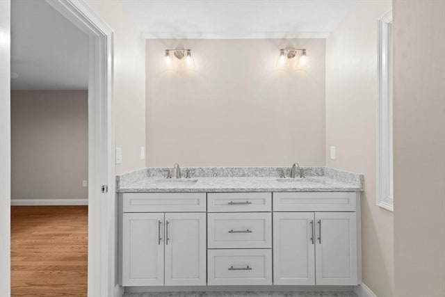 11 Olde Stable Ln, Easton, MA 02356 - full bath featuring double vanity and wood finished floors