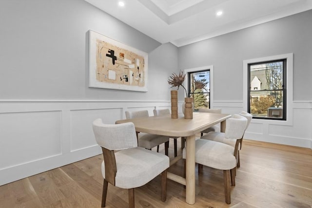 dining room featuring light hardwood / wood-style floors