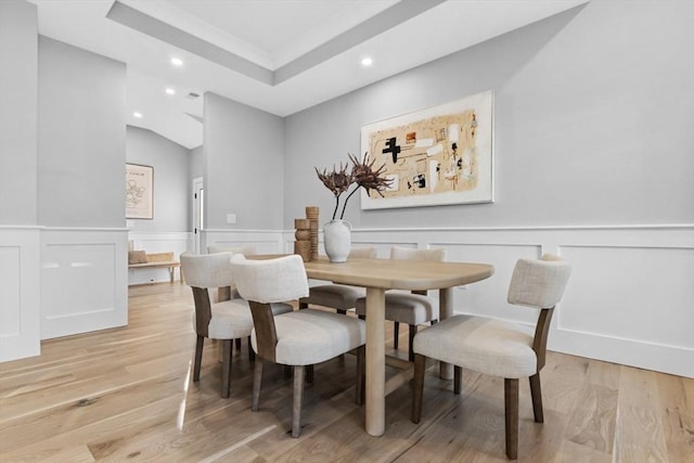 dining area featuring light hardwood / wood-style floors