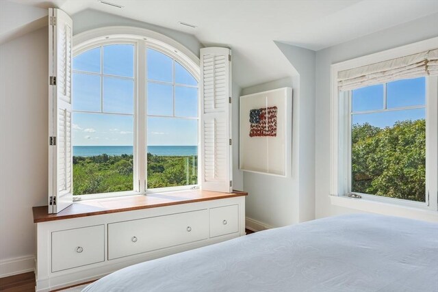 31 Moss Rd, Yarmouth, MA 02673 - bedroom featuring baseboards and a water view