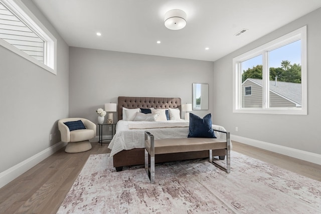 bedroom featuring hardwood / wood-style flooring