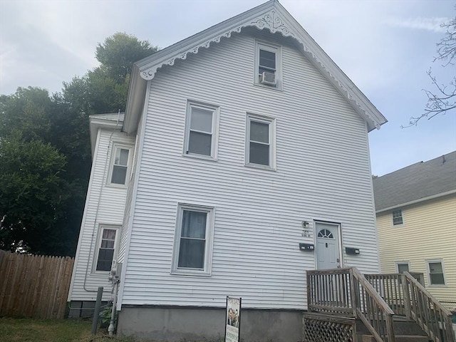 166 King, Springfield, MA 01109 - back of property with cooling unit