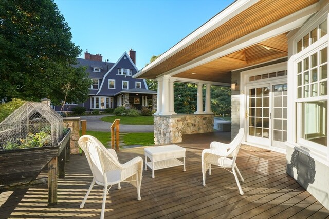 view of wooden terrace