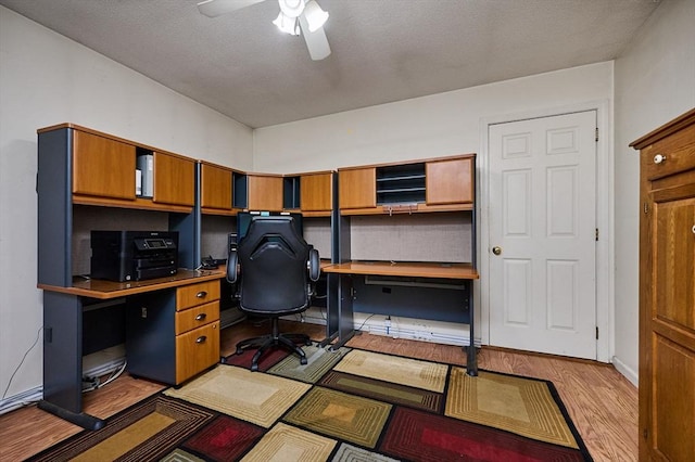 10 Phillips Dr, Colrain, MA 01340 - home office with ceiling fan and light wood-type flooring
