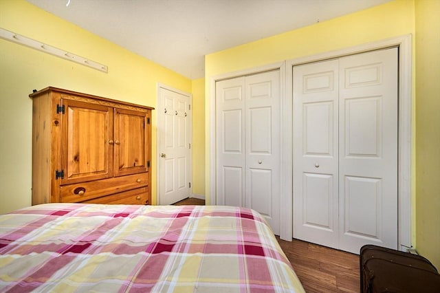 10 Phillips Dr, Colrain, MA 01340 - bedroom featuring dark wood-style flooring and two closets