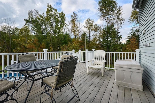 10 Phillips Dr, Colrain, MA 01340 - wooden terrace featuring outdoor dining area