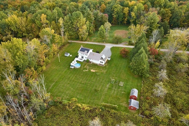 10 Phillips Dr, Colrain, MA 01340 - aerial view of property and surrounding area featuring a heavily wooded area