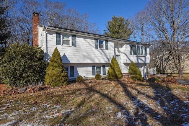 view of split foyer home