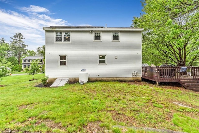 3 Sinclair St, Billerica, MA 01821 - back of house featuring a deck and a yard