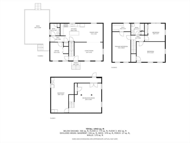 3 Sinclair St, Billerica, MA 01821 - home floor plan