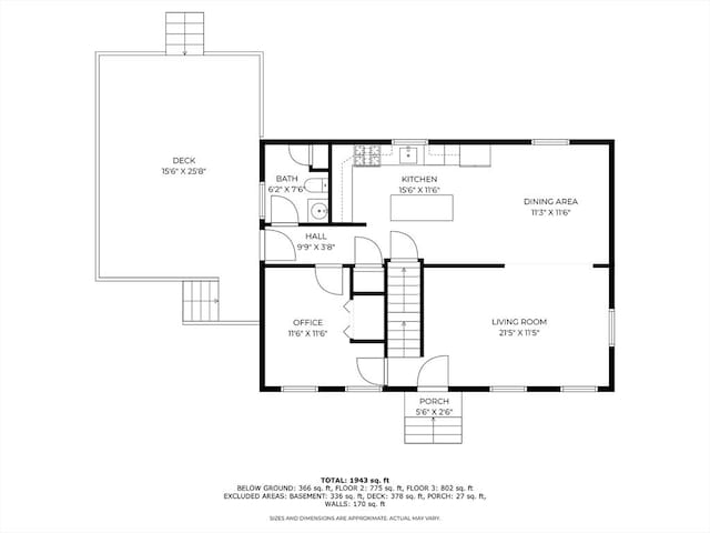 3 Sinclair St, Billerica, MA 01821 - room layout