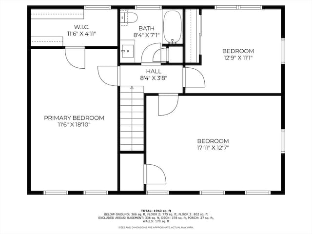 3 Sinclair St, Billerica, MA 01821 - property floor plan
