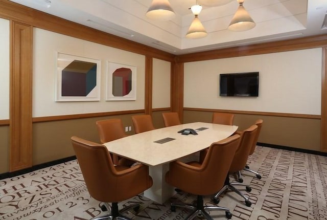 400 Stuart St Unit 15G, Boston, MA 02116 - dining room featuring a raised ceiling