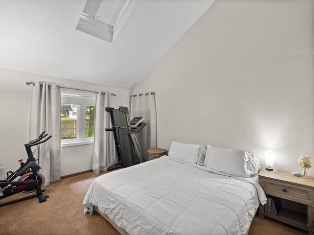 49 Meadow Pond Dr Unit I, Leominster, MA 01453 - carpeted bedroom with lofted ceiling and baseboards