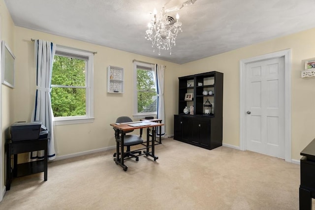 27 Bowker Dr, Sudbury, MA 01776 - office space featuring light colored carpet, a chandelier, and baseboards