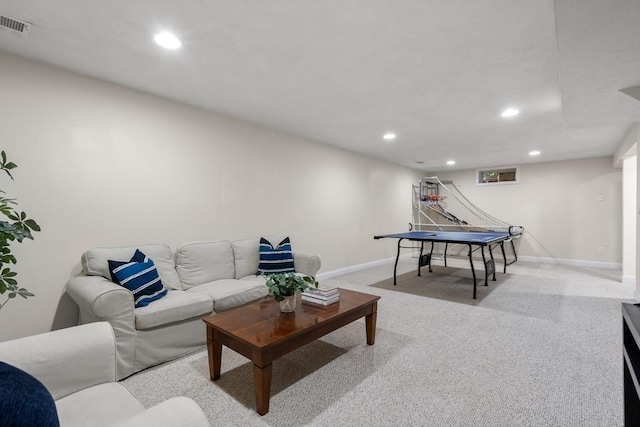 27 Bowker Dr, Sudbury, MA 01776 - carpeted living area featuring recessed lighting and baseboards