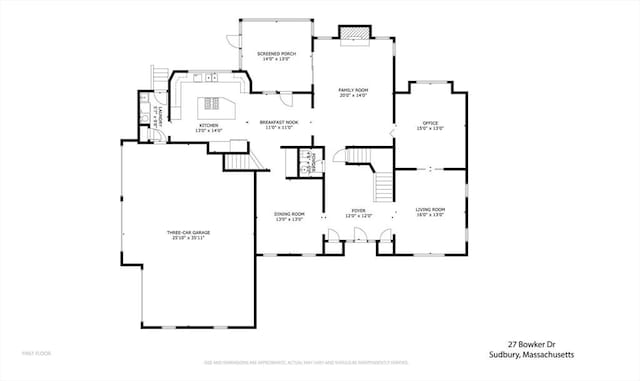 27 Bowker Dr, Sudbury, MA 01776 - property floor plan