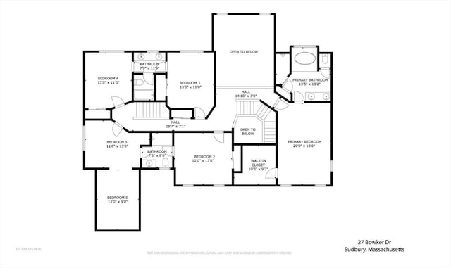 27 Bowker Dr, Sudbury, MA 01776 - floor plan / room layout