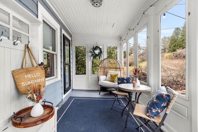 view of sunroom