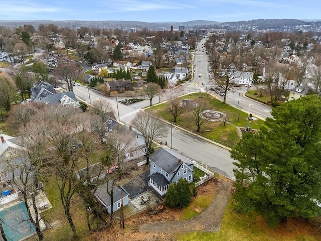 aerial view with a residential view