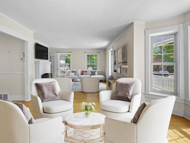 14 Parkman St, Westborough, MA 01581 - living room with healthy amount of natural light, light wood-style floors, and baseboards