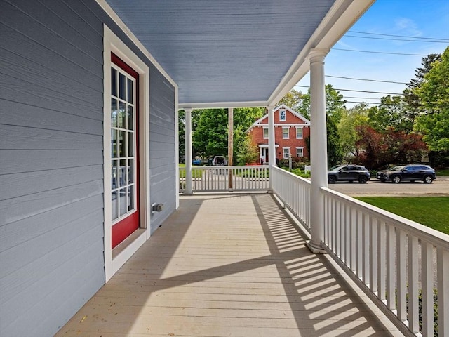 14 Parkman St, Westborough, MA 01581 - wooden terrace featuring a porch