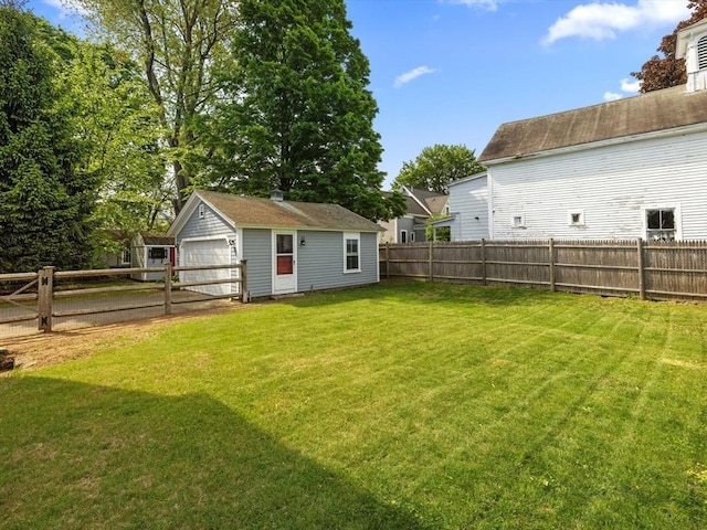 14 Parkman St, Westborough, MA 01581 - view of yard featuring a garage and an outdoor structure
