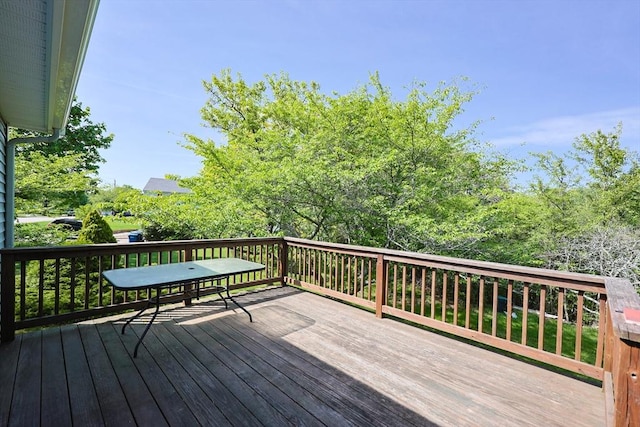 view of wooden deck