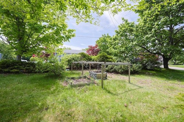 view of grassy yard