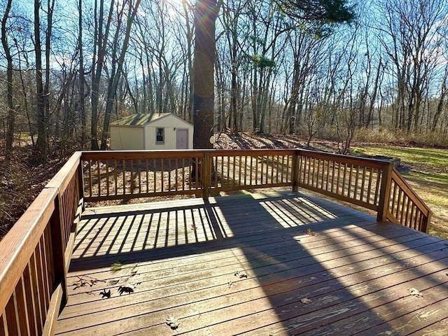 deck with a storage unit