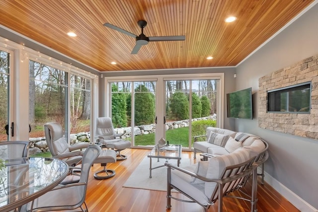 view of sunroom / solarium